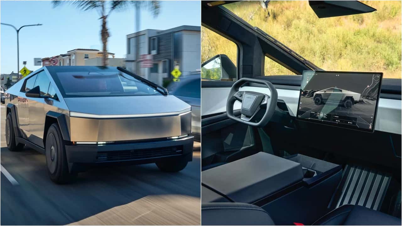 Tesla Cybertruck exterior and interior