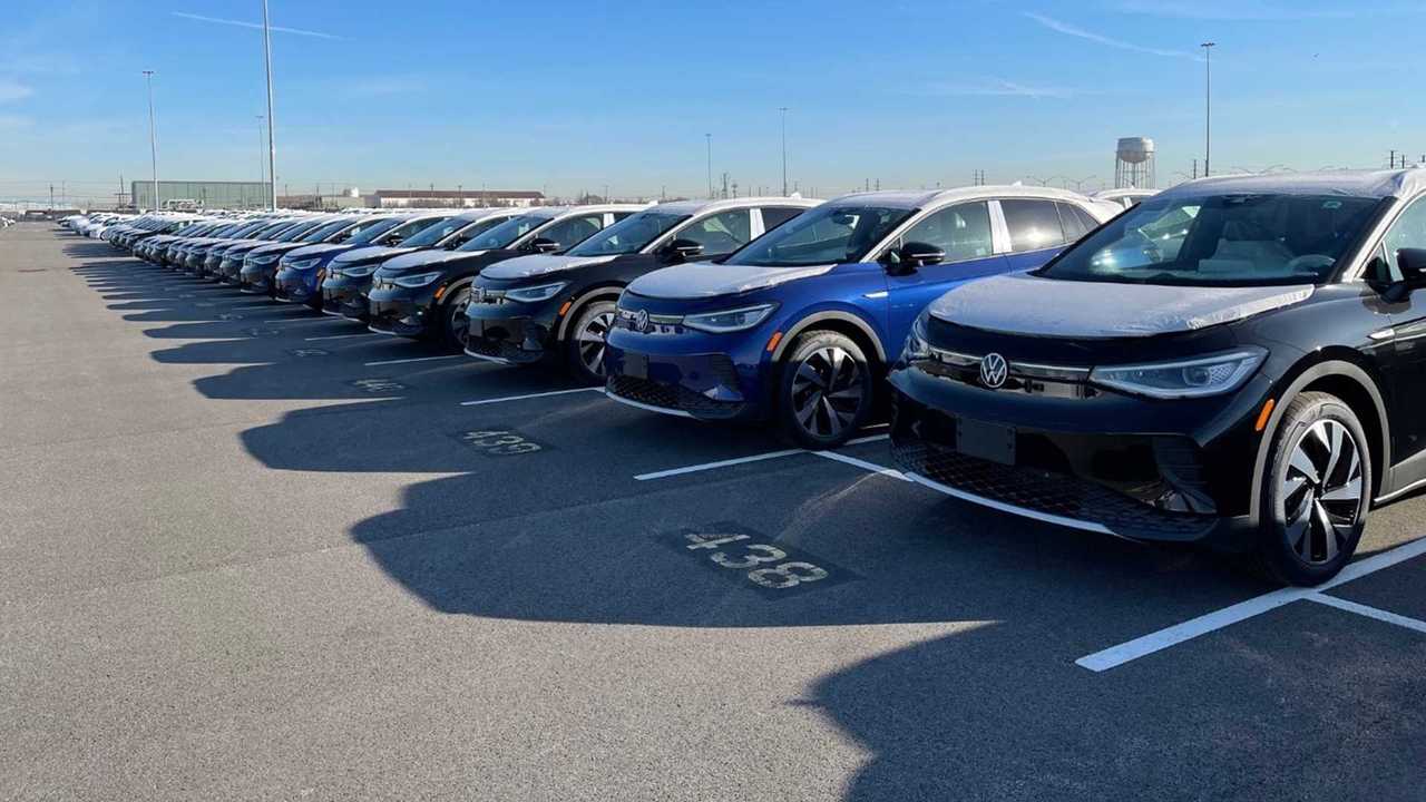 Volkswagen ID.4 SUVs awaiting delivery